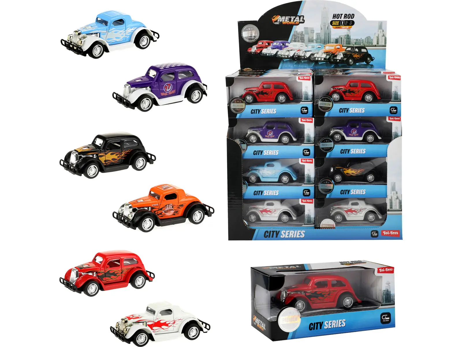 METAL Auto, Hot Rod mit Rückzug, 24er Disp.